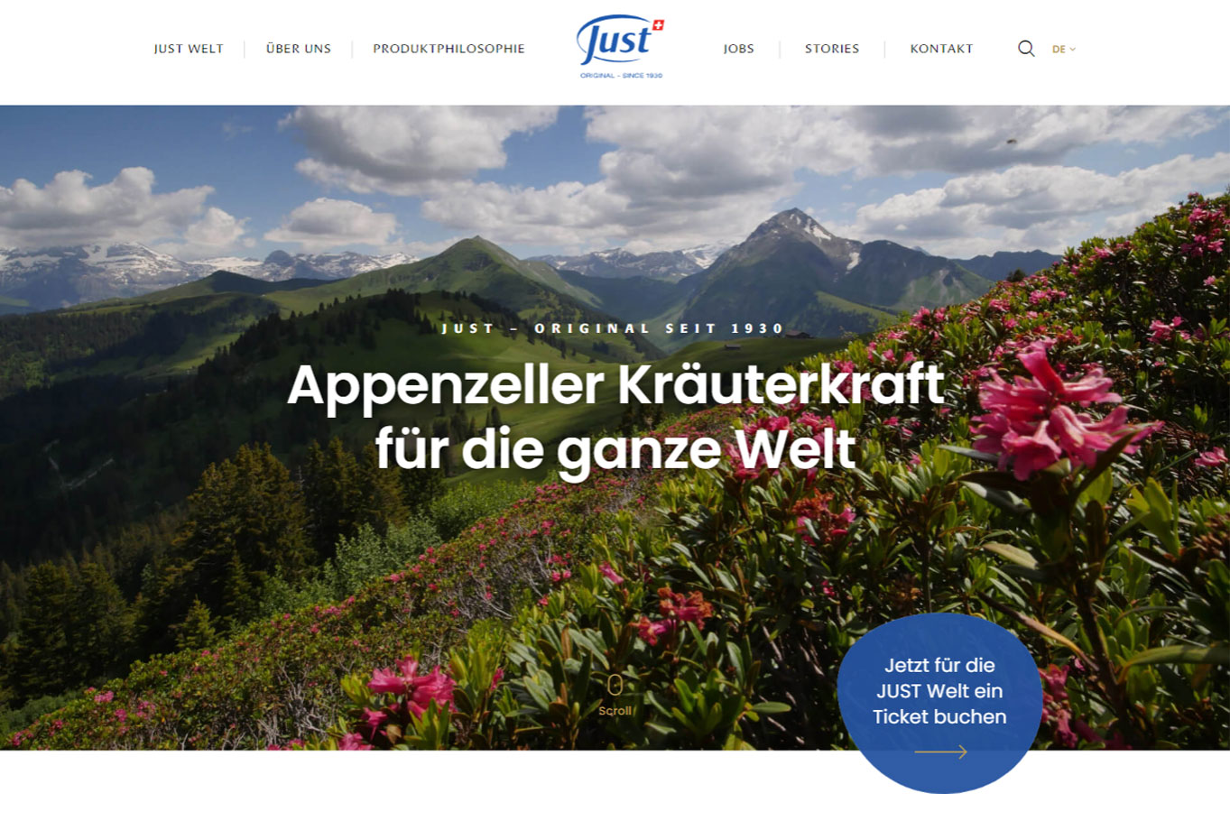Just Schweiz Homepage Hauptbild