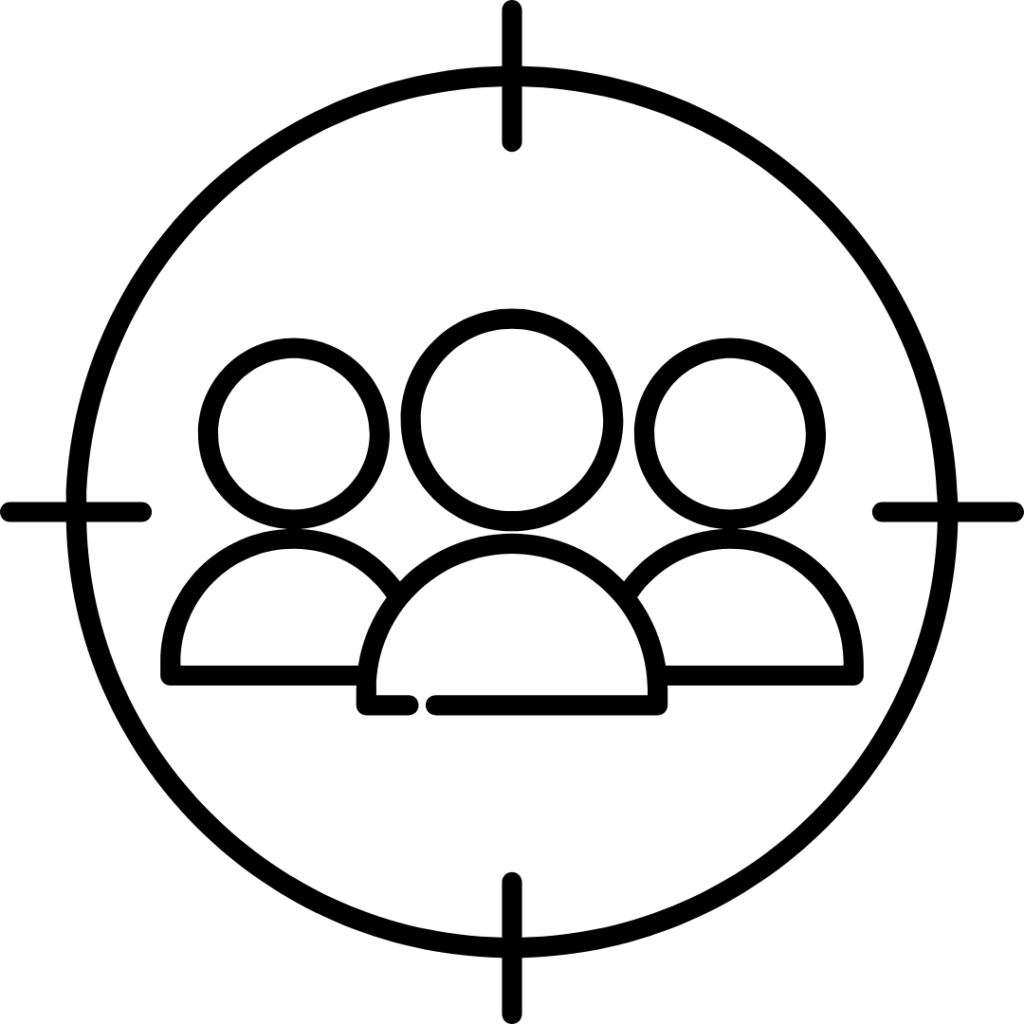 Target group icon black
