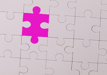 Puzzle with missing piece