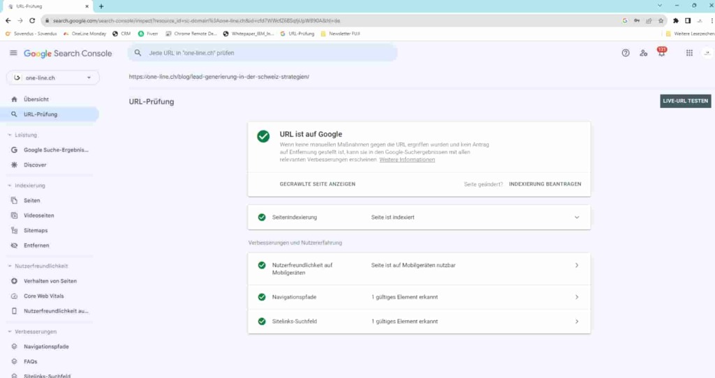 Google Search Console ONELINE